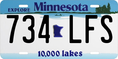 MN license plate 734LFS