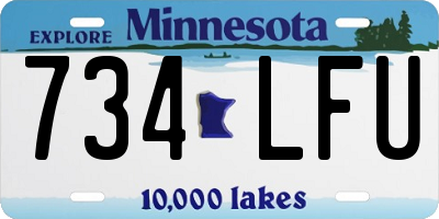 MN license plate 734LFU