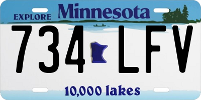 MN license plate 734LFV