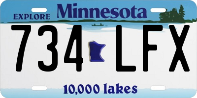 MN license plate 734LFX