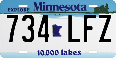 MN license plate 734LFZ
