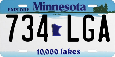 MN license plate 734LGA