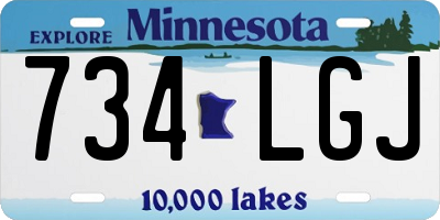MN license plate 734LGJ