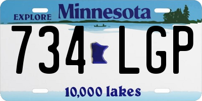 MN license plate 734LGP