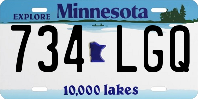 MN license plate 734LGQ