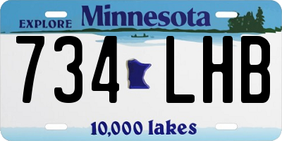 MN license plate 734LHB