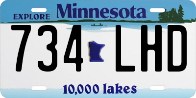MN license plate 734LHD