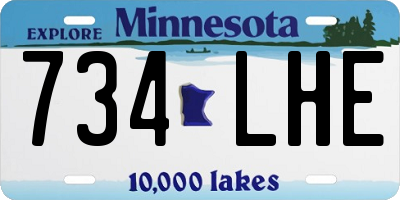 MN license plate 734LHE