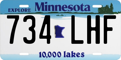 MN license plate 734LHF
