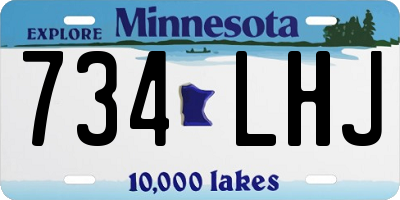 MN license plate 734LHJ