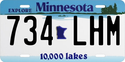 MN license plate 734LHM