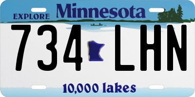 MN license plate 734LHN