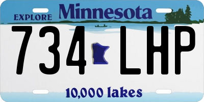 MN license plate 734LHP