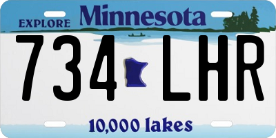 MN license plate 734LHR