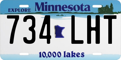 MN license plate 734LHT