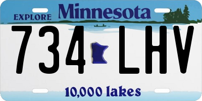 MN license plate 734LHV