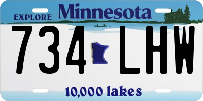 MN license plate 734LHW