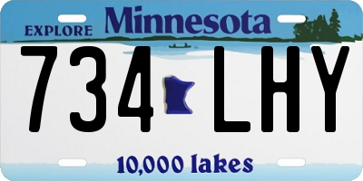 MN license plate 734LHY