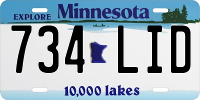 MN license plate 734LID