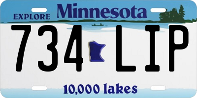 MN license plate 734LIP