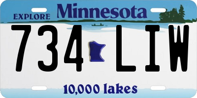 MN license plate 734LIW