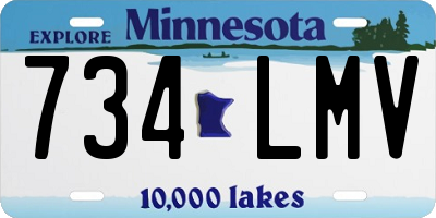 MN license plate 734LMV