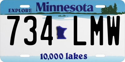 MN license plate 734LMW