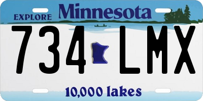 MN license plate 734LMX