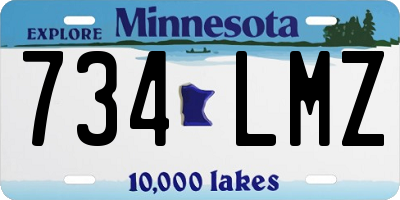 MN license plate 734LMZ