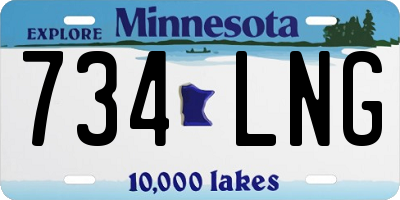 MN license plate 734LNG