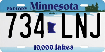 MN license plate 734LNJ