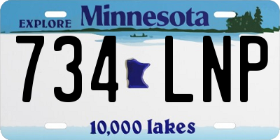 MN license plate 734LNP