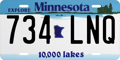 MN license plate 734LNQ