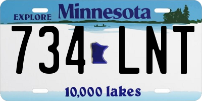 MN license plate 734LNT