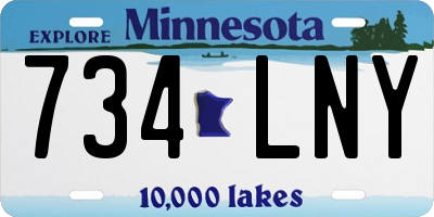 MN license plate 734LNY