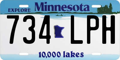 MN license plate 734LPH