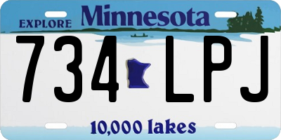 MN license plate 734LPJ