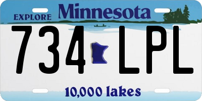 MN license plate 734LPL
