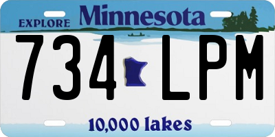 MN license plate 734LPM