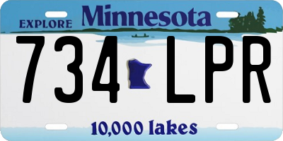 MN license plate 734LPR