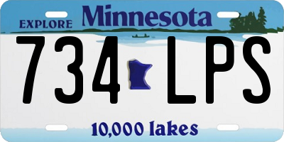 MN license plate 734LPS