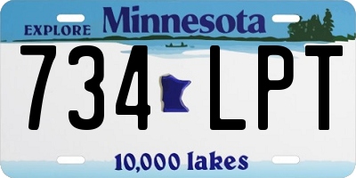 MN license plate 734LPT