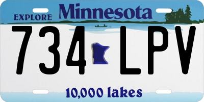 MN license plate 734LPV