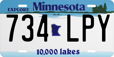 MN license plate 734LPY