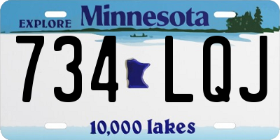 MN license plate 734LQJ