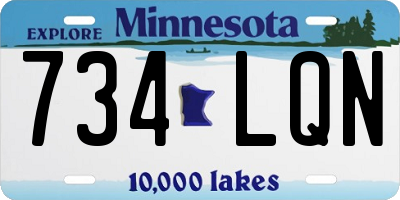 MN license plate 734LQN