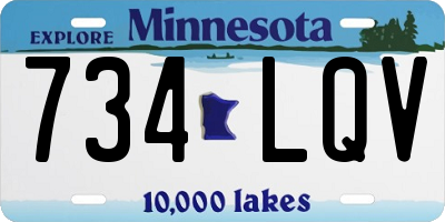 MN license plate 734LQV