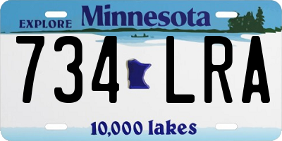 MN license plate 734LRA
