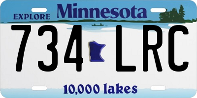 MN license plate 734LRC