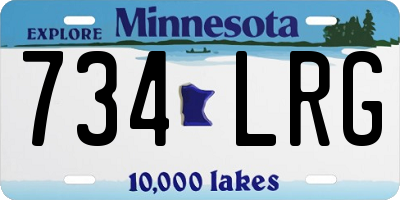 MN license plate 734LRG
